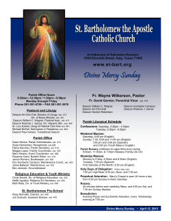 April 12, 2015 - St. Bartholomew the Apostle Catholic Church