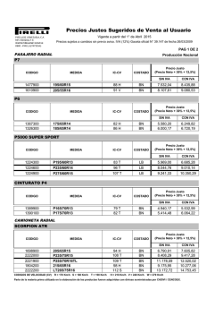 Precios - Pirelli