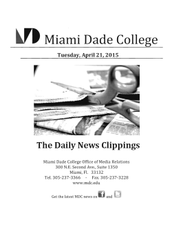 April 21, 2015 - Miami Dade College