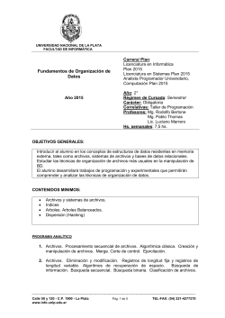 Carrera: Analista de Computación