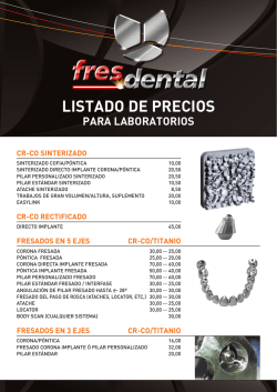 LISTADO DE PRECIOS