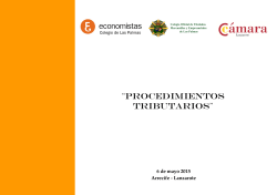 procedimientos tributarios - Colegio de Economistas de Las Palmas
