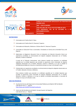 Programa - Federación Española de Triatlón