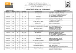 HORARIO DE EX&Aacute;MENES EXTRAORDINARIOS