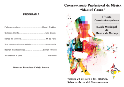 Conservatorio Profesional de Música “Manuel Carra” Conservatorio