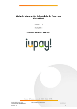 Gu&iacute;a de integraci&oacute;n iupay para VirtueMart
