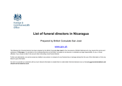 Nicaragua - List of Funeral Directors