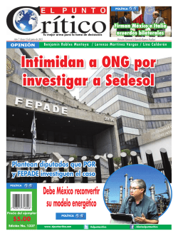 Intimidan a ONG por investigar a Sedesol