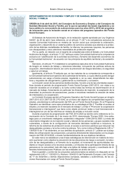 Orden de 9 de abril de 2015. - Instituto Aragonés de Servicios
