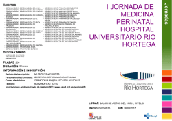 i jornada de medicina perinatal hospital universitario rio hortega