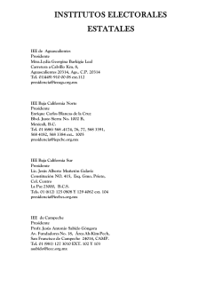 INSTITUTOS ELECTORALES ESTATALES