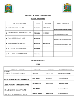 DIRECTORIO TELEFONICO DE FUNCIONARIOS ALCALDE Y