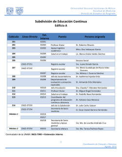 Directorio - Divisi&oacute;n de Estudios de Posgrado. Facultad de Medicina