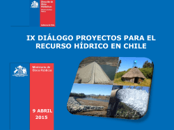 Proyectos para el Recurso Hídrico en Chile