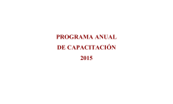 programa anual de capacitación - Instituto Nacional de Psiquiatría