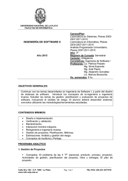 Ingenier&iacute;a de Software 2 - Facultad de Inform&aacute;tica