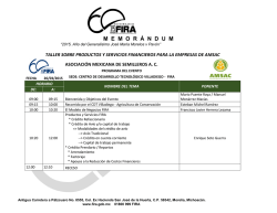 programa Taller - Asociación Mexicana de Semilleros AMSAC