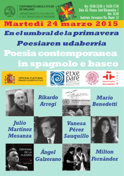 Poesia contemporanea in spagnolo e basco