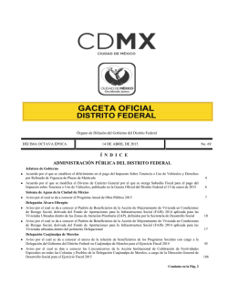 &Iacute; N  D  I  C  E ADMINISTRACI&Oacute;N P&Uacute;BLICA DEL