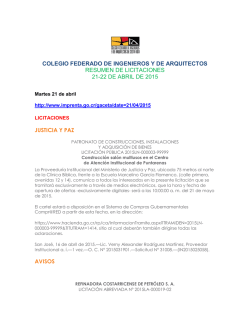 informaci&oacute;n - Colegio Federado de Ingenieros y de Arquitectos