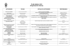 Plan anual 2012 - Colegio Cristiano Belén