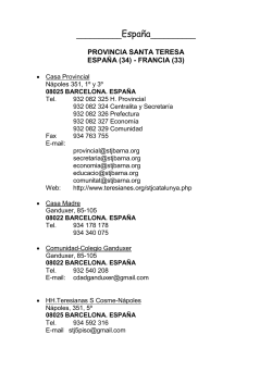 Direcciones archivo PDF - Compañía de Santa Teresa de Jesús