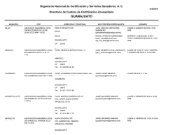GUANAJUATO - Organismo Nacional de Certificaci&oacute;n y Servicios