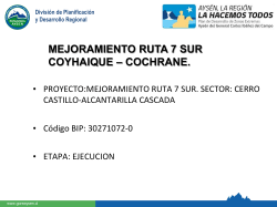 mejoramiento ruta 7 sur coyhaique – cochrane.