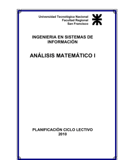 Análisis Matemático I - Facultad Regional San Francisco