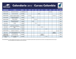 Calendario 2015 - Cursos Colombia