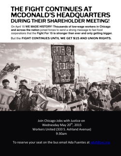 Join Chicago Jobs with Justice on Wednesday May 20 , 2015