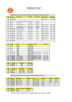 consulta aquí los horarios de deportes y actividades para el próximo