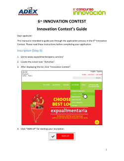 6Th INNOVATION CONTEST Innovation Contest`s