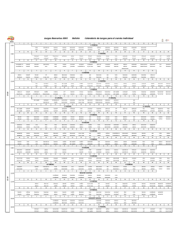 Calendario Individual - Juegos Bancarios 2015