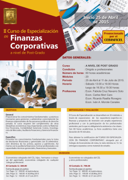 II CURSO - FINANZAS CORPORATIVAS