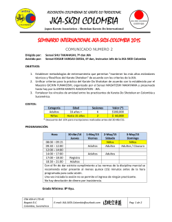 JKA-SKDI COLOMBIA - federaci&oacute;n colombiana de karate