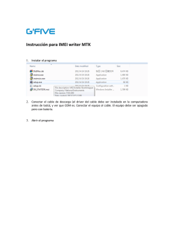 Instrucci&oacute;n para IMEI writer MTK