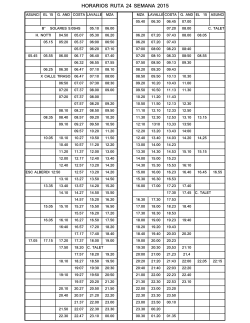 horarios invierno 2015 ruta 24
