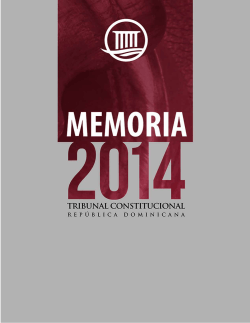 Memoria 2014 - Tribunal Constitucional