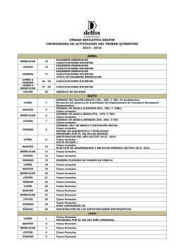 Cronograma de Actividades del 1er Quimestre 2015