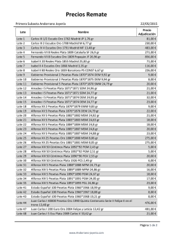 Precios Remate PDF - Andorrano Joyería