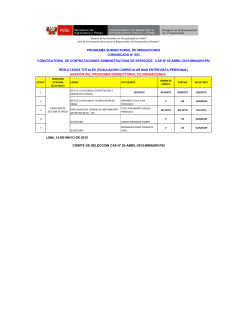 CAS 2015 - Programa Subsectorial de Irrigaciones