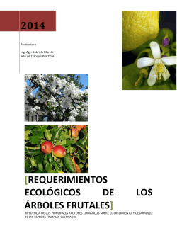 Ecologia de los &aacute;rboles frutales - Aula Virtual