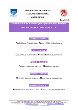 Distribuci&oacute;n salones parcial ESFUNO Montevideo