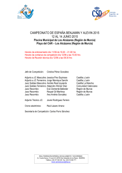 Jurado Campeonato de España Benjamin y Alevin 2015