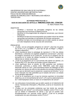 guia de discusion de articulo cancer e inmunidad