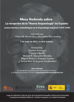 Nueva Arqueología 2015 - Prehistoria UCM
