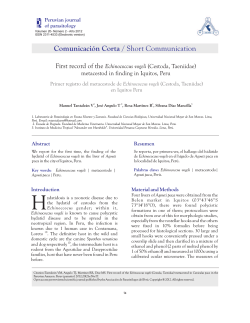 Comunicación Corta / Short Communication