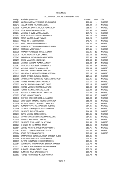 resultados examen general de admision en orden de mérito