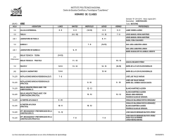 HORARIO DE CLASES 4IME
